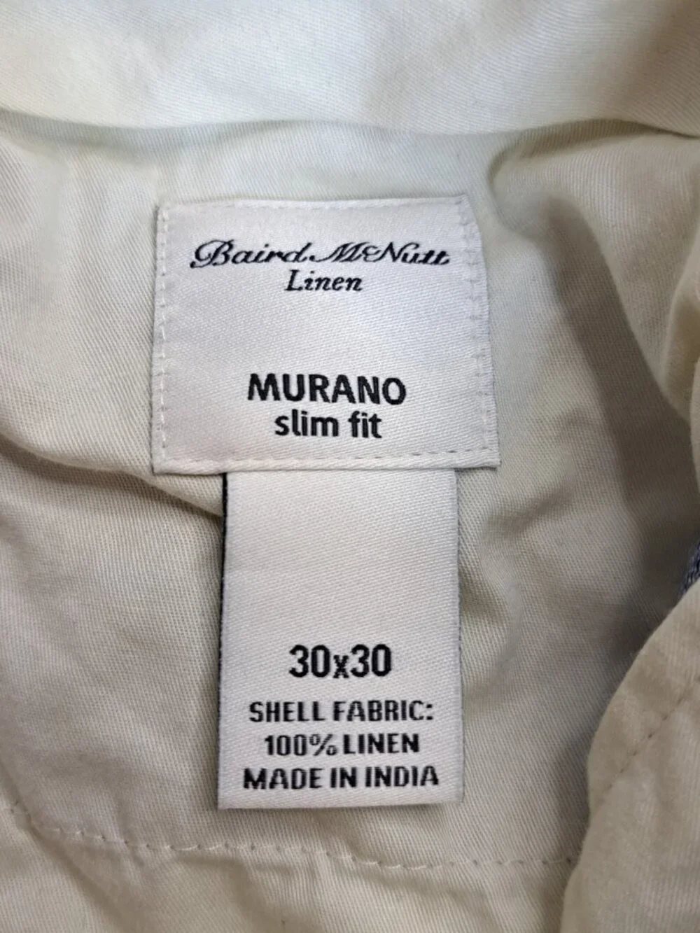 Men's Light Blue Linen-Blend Chinos